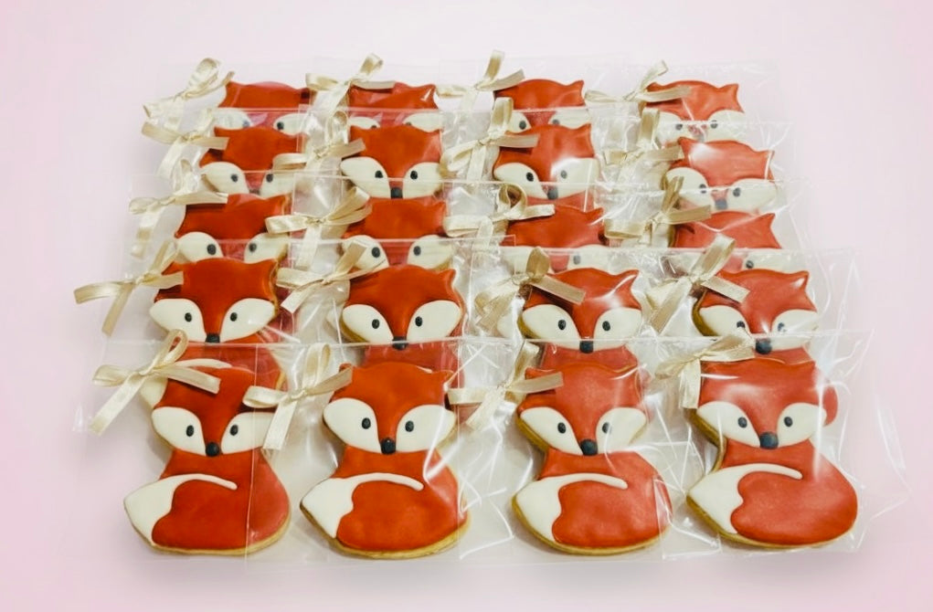 🦊✨ Biscotti decorati – Volpi per battesimo e feste a tema bosco ✨🦊